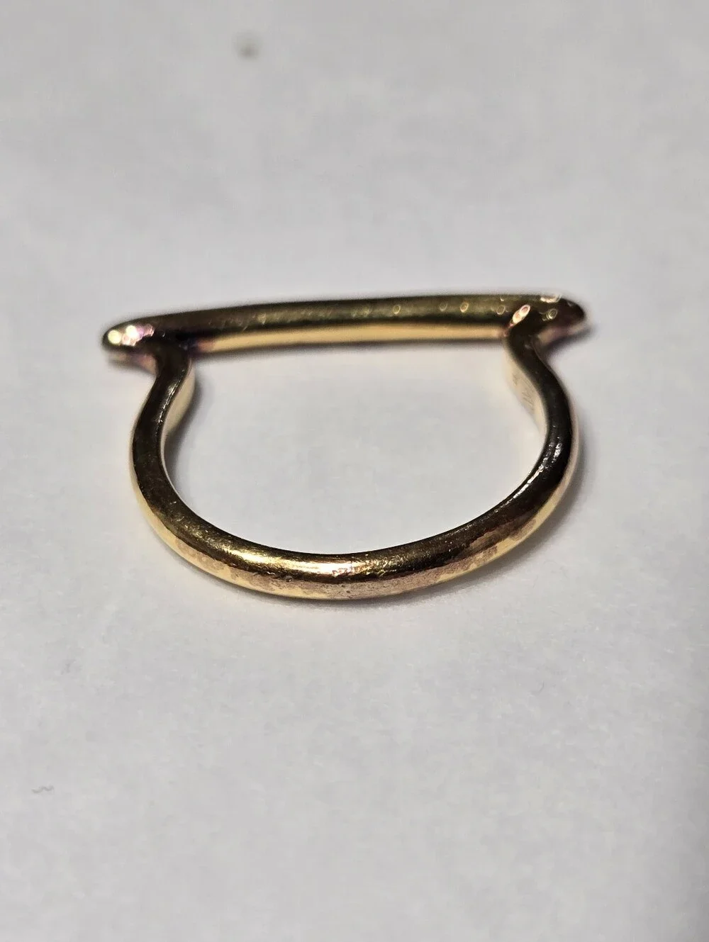 Monica Vinader Skinny Stacking Ring - 18k Gold Vermeil & Diamond - Size 7.5